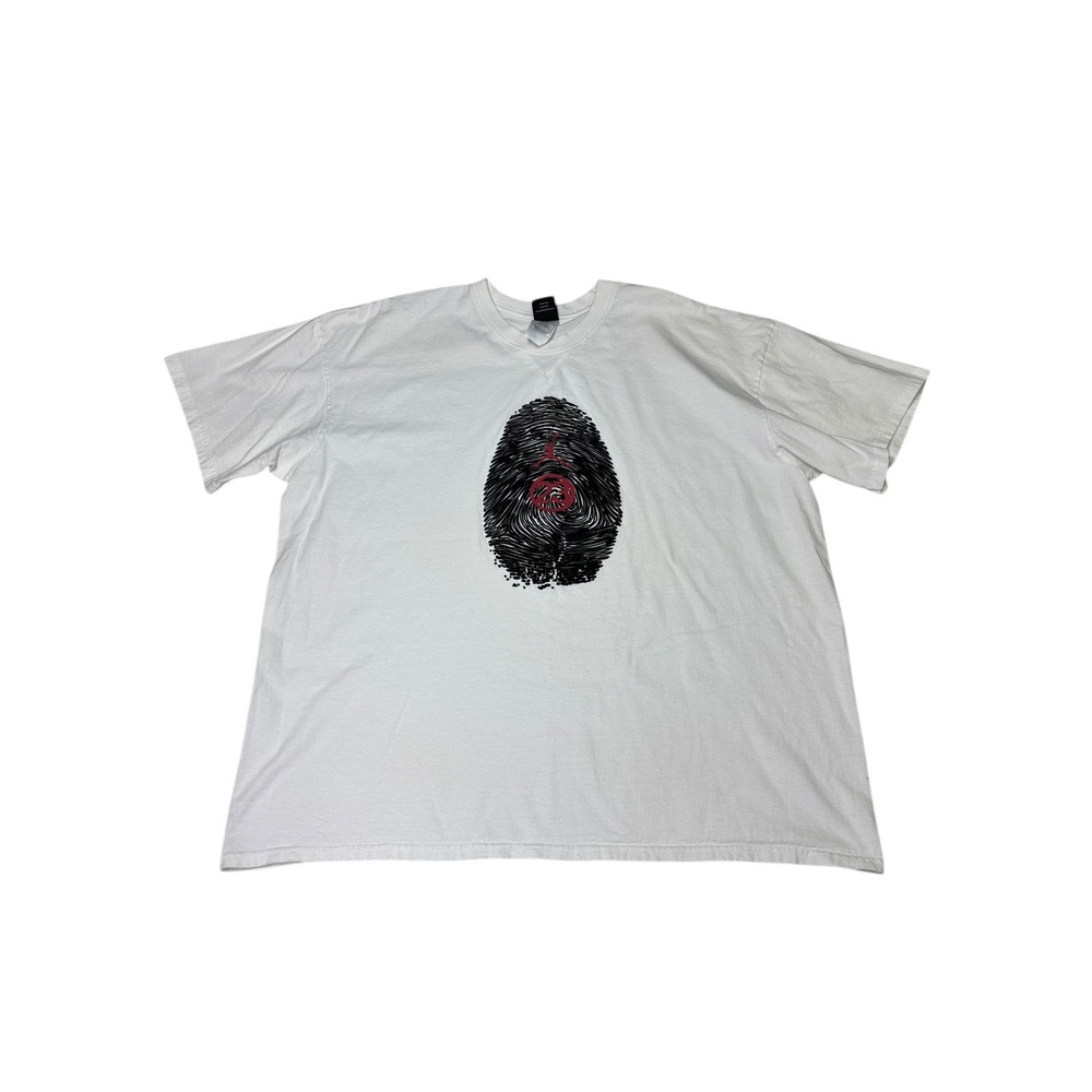 Vtg Jordan‎ Brand Graphic T Shirt Mens XXL White Fingerprint Logo